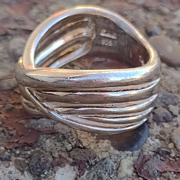 Vintage modern 925 for sterling silver ring size 6 - Picture 6 of 6